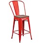 Flash Furniture Lily Contemporary Metal Vertical Back Counter Height Stool, Red, 4-Pieces/Pack (4CH3132024GBRDW)~#|#~10F7A7DE-6526-4677-95E98EADECFD9B32_sc7