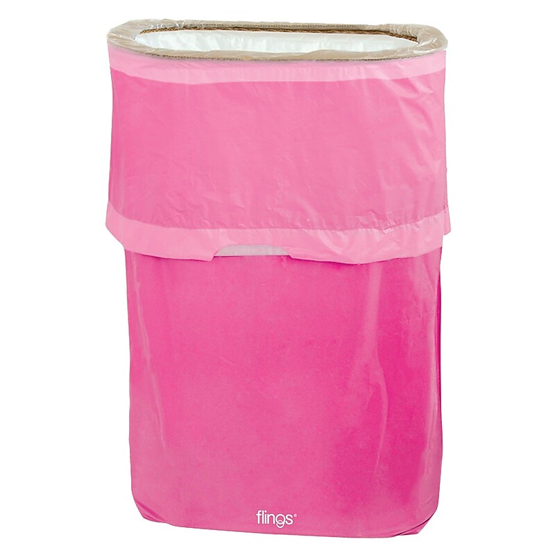 Party City Plastic Indoor/Outdoor Trash Can, 13 Gallon, Bright Pink (AM130109-103-NS) image 1