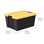 Iris 45 Quart Storage Bin with Latching Lid, Plastic, Black, 4/Pack (500418)~#|#~110C97D9-3934-4A9F-81DC698147673827_sc7