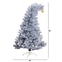 Nearly Natural 5' Artificial Silver Tinsel Holiday Santa's Hat Christmas Tree with Star Topper (T4795)~#|#~110EACF7-2411-43E4-BA4A8365F3564E59_sc7