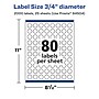 Avery Laser/Inkjet Round Multipurpose Labels, 0.75" Dia, Matte White, 2,000 Labels/Pack (94504)~#|#~110F08B4-2E94-441A-B6C09AB6C245CA4D_sc7