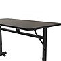 Correll Econoline 48"W x 24"D Adjustable Foldable Training Room Table, Laminate, With Wheels, Walnut (FTM2448TF01)~#|#~111074FB-E7E8-4984-92CF0DD1C6206D8E_sc7