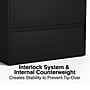 Staples Commercial 4-Drawer Lateral File Cabinet, Letter/Legal Size, Lockable, 52.36"H x 36"W x 18.62"D, Black (60925/17454)~#|#~11110585-B834-49E6-8E3591B414D4F0A3_sc7