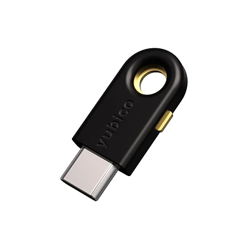 Yubico YubiKey 5C Security Key, USB‑C, Black (100886) | Staples