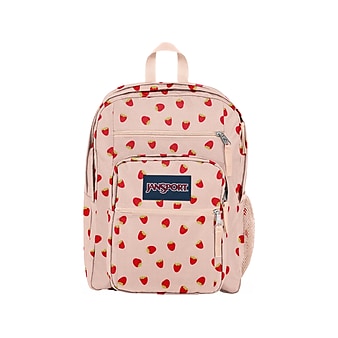JanSport Big Student Strawberry Shower Laptop Backpack, Pink