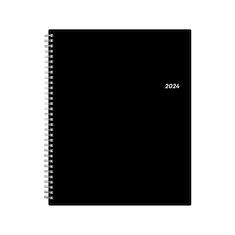 2024 Blue Sky English/Spanish 8.5" x 11" Weekly & Monthly Planner, Black (135723-24) image 1