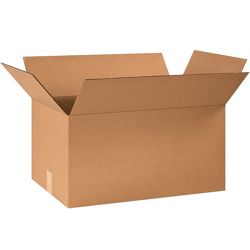 24" x 14" x 12" Shipping Boxes, 32 ECT, Kraft, 20/Bundle (BS241412) image 1