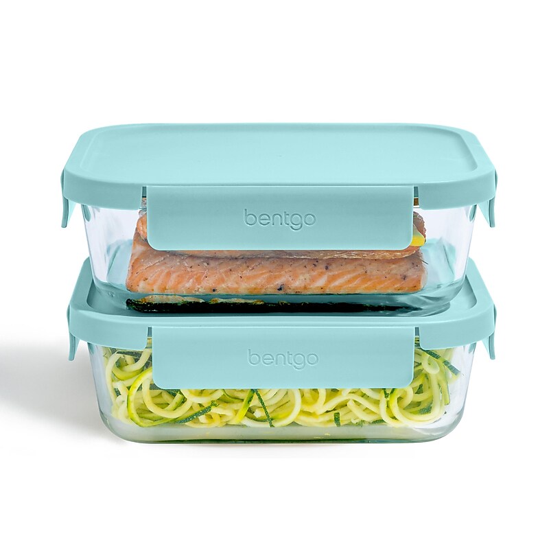 bentgo Glass Leak-Proof Containers, 27.4 oz.,  2/Set (BGPLGLPK5-SA) image 1