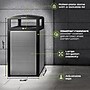 Alpine Industries GS Series Steel Trash Can & Recycling Bin Combo, 80 Gallon, Green (ALP471-40-SILGC-MK)~#|#~1122A91C-F6C3-49A4-BBE6CFB960E1DB6E_sc7