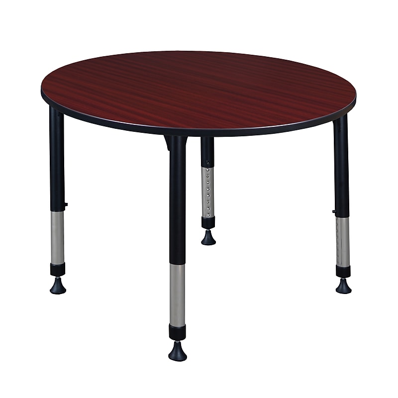 Regency Round Activity Table, Height Adjustable, Mahogany (TB48RNDMHAPBK) image 1