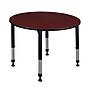 Regency Round Activity Table, Height Adjustable, Mahogany (TB48RNDMHAPBK)~#|#~112387B1-16FC-456B-9E44C4E3D0DA4DFE_sc7