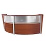 Regency Marque 124.5"W Curved Reception Desk Workstation, Cherry (77312CH)~#|#~112C52B5-40DD-41B0-995B99B4F60161AF_sc7