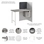 Bush Business Furniture Hustle 48"W Cubicle Workstation, White/Platinum Gray (HUCB248WHPG)~#|#~112E20DF-9BD6-4E9E-9A847442BA650301_sc7