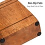 Mind Reader Wood Rustic Bookends, 4.75"H, Brown (WOODEND2-BRN)~#|#~112E786E-6775-498F-9B6EC39F639DC97C_sc7