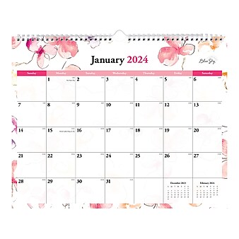 2024 Blue Sky Lindley 15" x 12" Monthly Wall Calendar (117888-24)