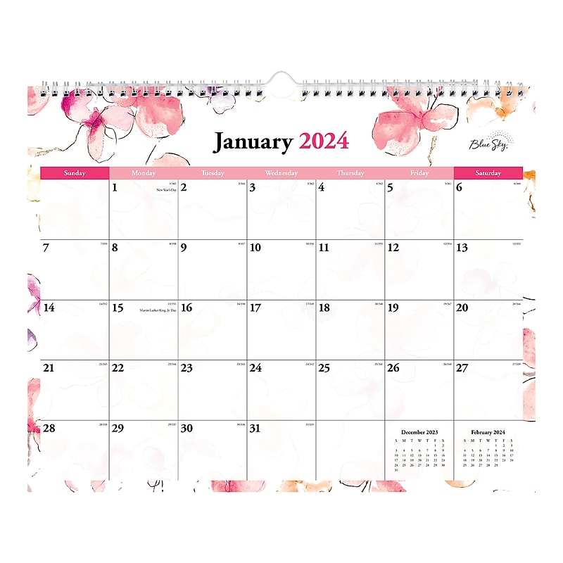 2024 Blue Sky Lindley 15" x 12" Monthly Wall Calendar (117888-24) image 1