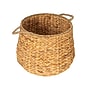 Household Essentials Round Handwoven Water Hyacinth and Seagrass Basket with Handles, Natural (HE1191)~#|#~11386532-D0E8-4D6F-92159F3B5724923C_sc7
