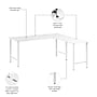 Bush Business Furniture Hustle 72"W L Shaped Computer Desk with Metal Legs, White (HUS001WH)~#|#~113B735C-0BC0-47A8-8189FDE73F925BCD_sc7