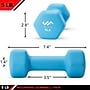 Jfit 5 lb. Neoprene Dumbbells, Sky Blue (J-DBN5SET)~#|#~113FFB46-A639-49D5-BFD25594A4EF595D_sc7