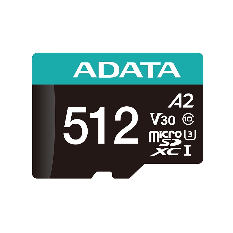 Adata Premier Pro 512GB microSDXC Memory Card, Class 10, UHS‑I U3, V30 (AUSDX512GUI3V30SA2‑R) image 1