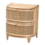 bali & pari Oleta 21.3"W x 17.7"D Natural Rattan Nightstand with 2 Drawers, Natural (230-13152-HiT)~#|#~114F6EEC-4211-44B4-86EB2B19B083ECFE_sc7