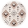 Safavieh Moroccan Tassel Shag Collection 8' Round Indoor Area Rug, Machine Made, Ivory/Brown (MTS688A-8R)~#|#~11506173-7B4F-4447-B193F6771A8933CE_sc7