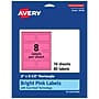 Avery Laser/Inkjet Rectangle Multipurpose Labels, 2" x 3.5", Bright Pink, 80/Pack (94238)~#|#~11547CC0-71EA-4D0B-BB85C0AC317DDE56_sc7