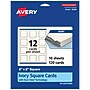 Avery Integrated Cards, 2" x 2", Matte Ivory, 120/Pack (95269)~#|#~1159954D-1547-4013-BCBD61A064E35802_sc7