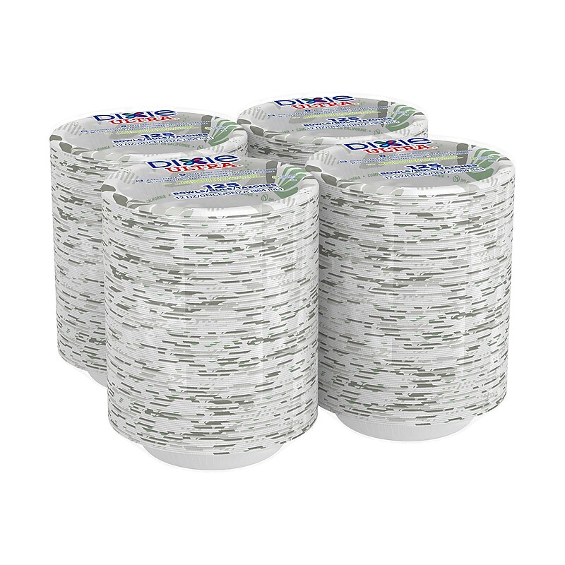 Dixie Ultra Pathways Paper Bowls, 12 oz., Multicolor, 500/Carton (SXB12WS) image 1