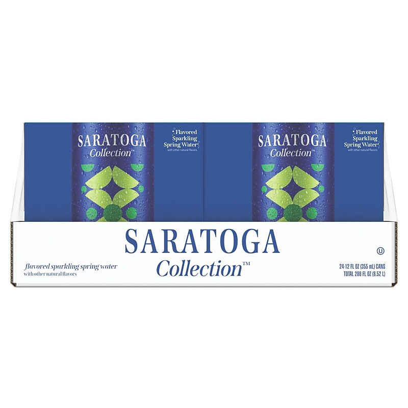 Saratoga Lime Flavored Sparkling Purified Water, 12 oz., 6 Cans/Case, 6 Cases/Carton (STG-19990985) image 1