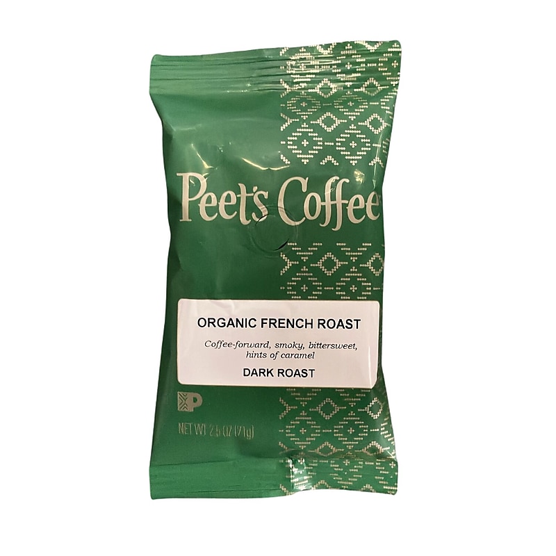 Peets French Roast Organic Coffee, 2.5 oz, 18/Box (PCE02516/PCEFRN) image 1