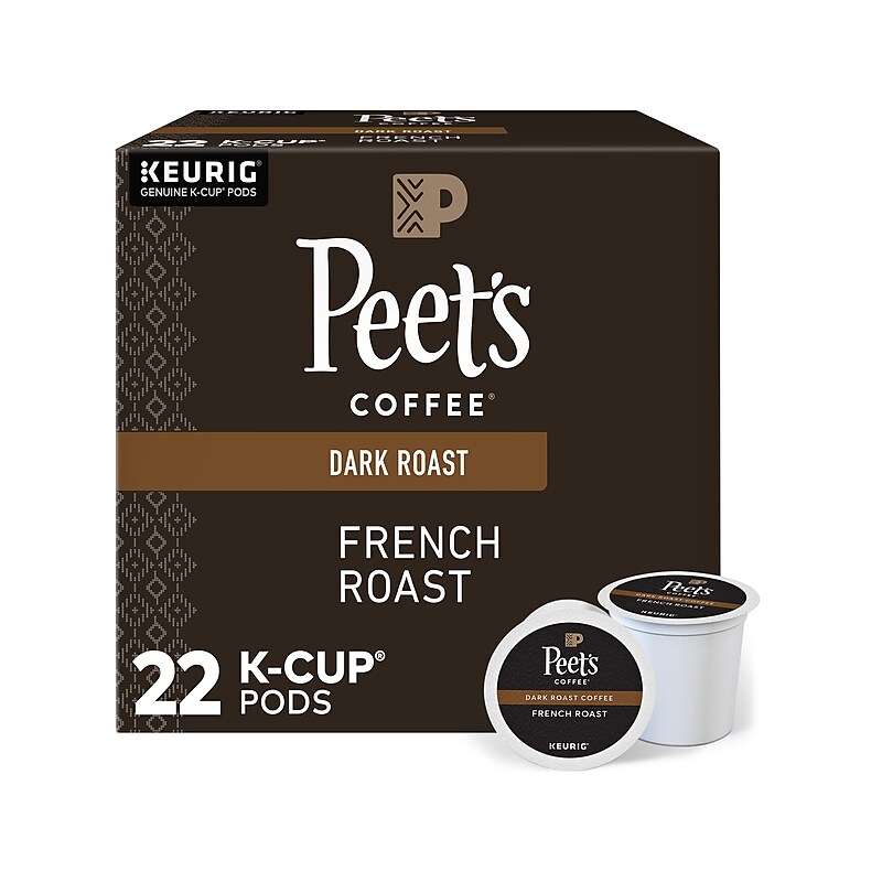 Peet's Coffee, Keurig K-Cup Pod, French Roast, 22/Box, 4 Boxes/Carton (6545XXCT) image 1