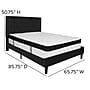 Flash Furniture Roxbury Tufted Upholstered Platform Bed in Black Fabric with Memory Foam Mattress, Queen (SLBMF23)~#|#~117B072E-EE63-40EB-80A36BD7D3C71FFE_sc7