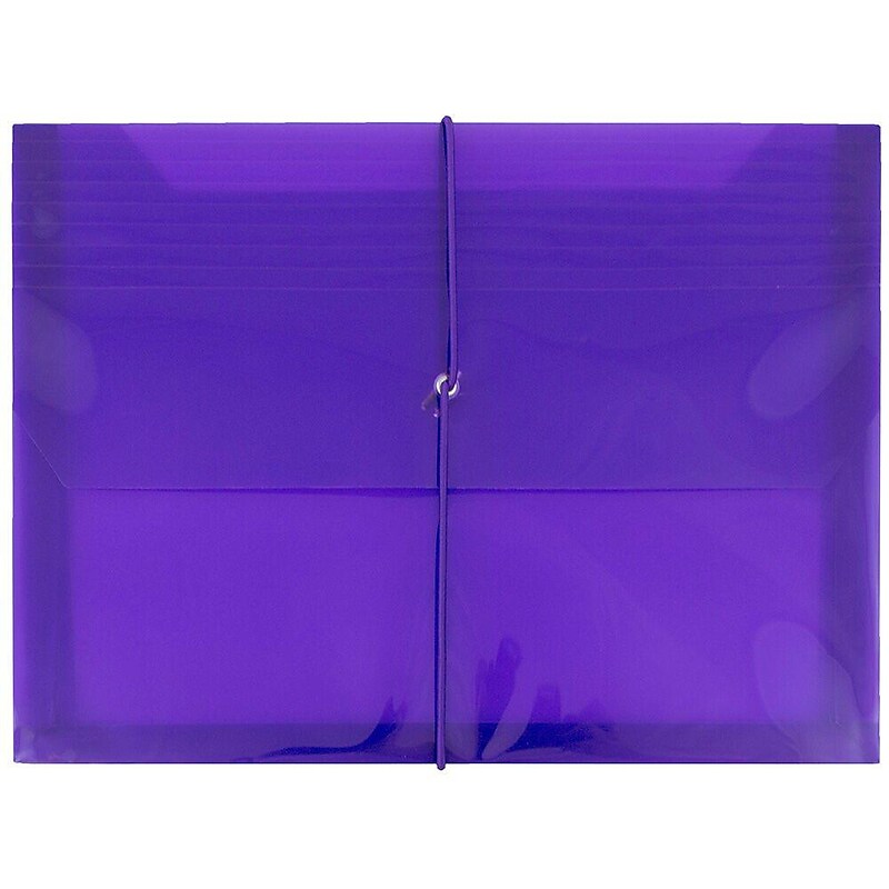 JAM Paper Premium Plastic Document File, Letter, Purple, 3/Pack (218E25PUBX3) image 1