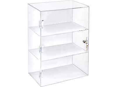 thumbnail image 2 of American Dress Forms Glass Counter Top Display Case With Lock & Shelves (14x12x27) - Open Box 2 of 6