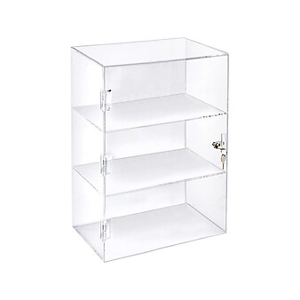 Azar 12.38"W Lockbox Countertop Display Case, Clear, Each (255412)