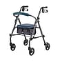 Medline Basic Steel Folding Rollator, Universal, Teal (MDS86850ESAB) ~#|#~117F5497-2C9E-4CDB-A4D3329456D7D0D9_sc7