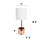 Creekwood Home 18.5" LED Table Lamp with USB Port, Rose Gold (CWT-1007-RG)~#|#~11812CDC-C18A-4920-8790B0952F8ECC2B_sc7