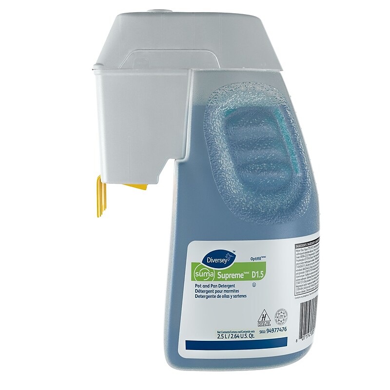 SUMA D1.5 Supreme Pot and Pan Detergent for Diversey Optifill, Floral Scent, 84.5oz. (94977476) image 1
