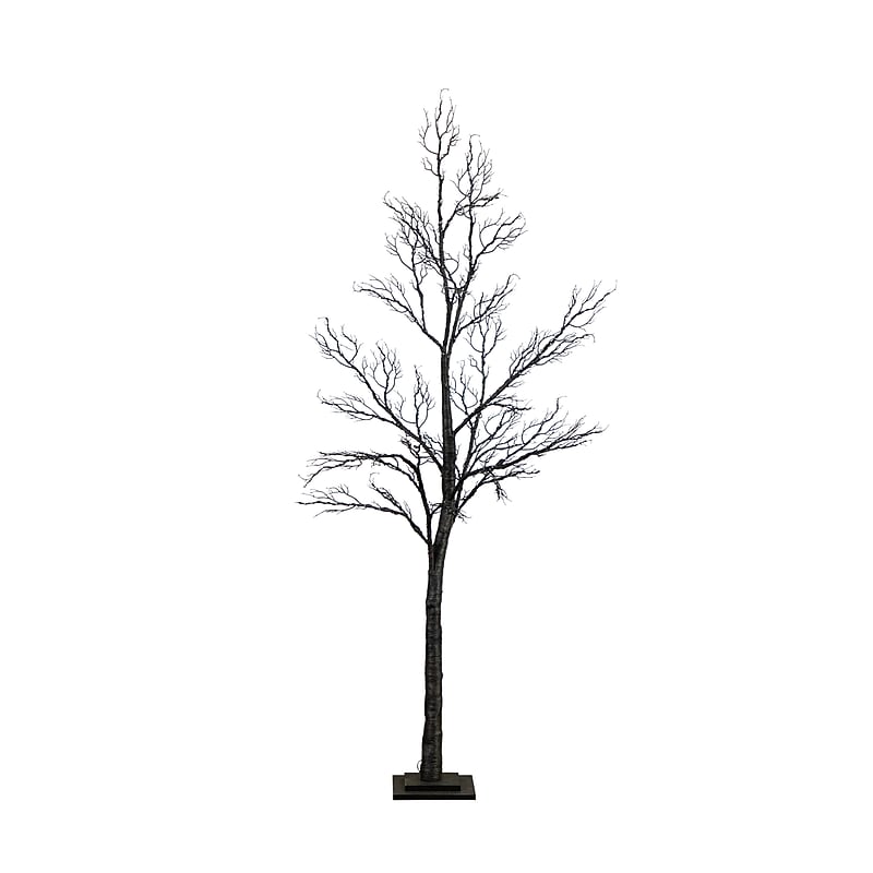Nearly Natural 6' Pre-Lit Halloween Minimalist Twig Artificial Fall Tree with 320 Orange and Purple LED Lights (T4926) image 1