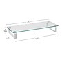 Mind Reader Contemporary Monitor Stand and Laptop Riser, Clear (GLASS-CLR)~#|#~1186B69D-E4B5-4375-BA922D224BE716A4_sc7