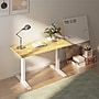 FlexiSpot E7 Commercial 55''W Electric Rectangular Adjustable Standing Desk, Rubber Wood/White (E7WCOM5528-RW)~#|#~1186E0EA-4571-4EC3-A7FF3C5CF3B78084_sc7
