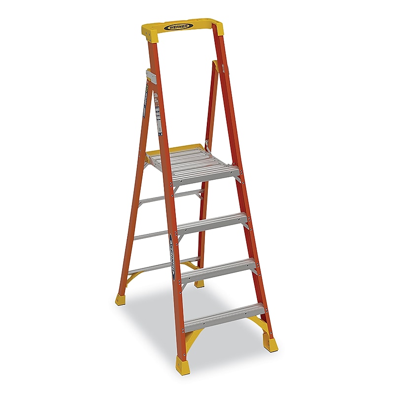 Werner 4' Fiberglass Podium Ladder, 300 lbs. Capacity (PD6204) image 1