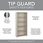 Bush Furniture Cabot 66"H 5-Shelf Bookcase with Adjustable Shelves, Linen White Oak (WC31166)~#|#~1187F148-9BB6-4E2D-940DD6E3E3C21205_sc7