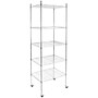 Mount-It! 5-Tier Wire Shelving Unit with Wheels, Holds 88 lbs per shelf, Silver (MI-7862)~#|#~118A9241-5B9E-40D0-963E00AA9AB33BDD_sc7