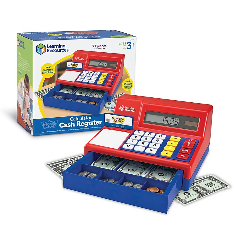 Learning Resources Pretend & Play Calculator Cash Register (LER2629) image 1