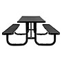 Global Industrial 8' Rectangular Picnic Table, Expanded Metal, Black (277153BK)~#|#~11942C80-71E8-4C0E-A7744512C8A27BE7_sc7