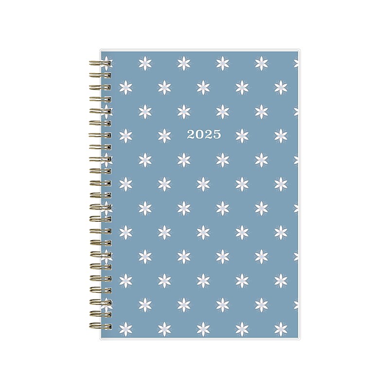 2025 Blue Sky Cocolie 5" x 8" Weekly & Monthly Planner, Plastic Cover, Blue/White (152244) image 1