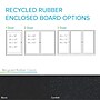 Ghent 3' H x 6' W Enclosed Recycled Rubber Bulletin Board with Satin Frame, 3 Door, Confetti (PA33672TR-CF)~#|#~119B12BA-FC49-435A-A92B3FC2562AFA35_sc7