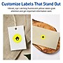 Avery Burst Multipurpose Labels, 1", Neon Yellow, 1920/Pack (94606)~#|#~11A4AB64-0D92-4420-B61132A4E47E53CE_sc7